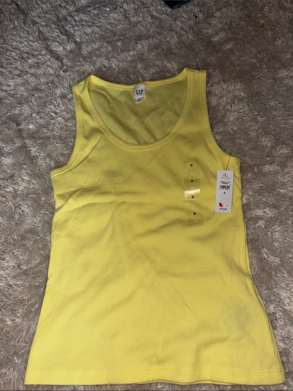 GAP Women’s Bright Yellow Ribbed Tank